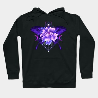 Peony Butterfly geometric tattoo 1 Hoodie